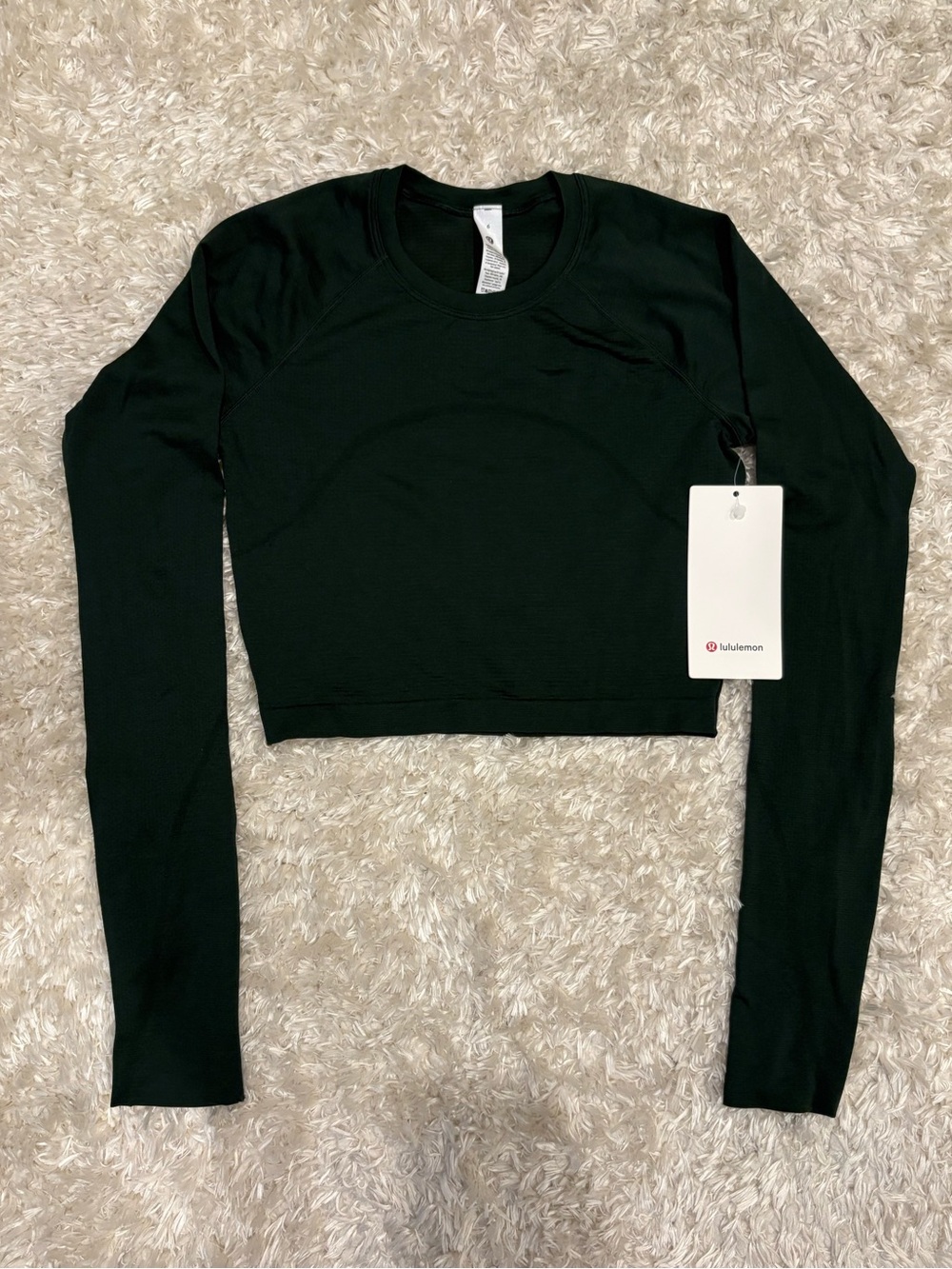 lululemon athletica Swiftly Cropped Athletic Black Long-Sleeve 2.0